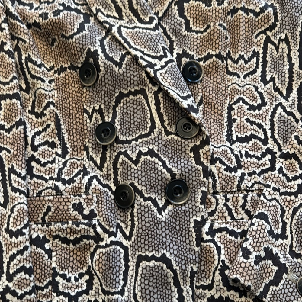 CAbi Python Snakeskin Ponte Knit Double-Breasted … - image 4